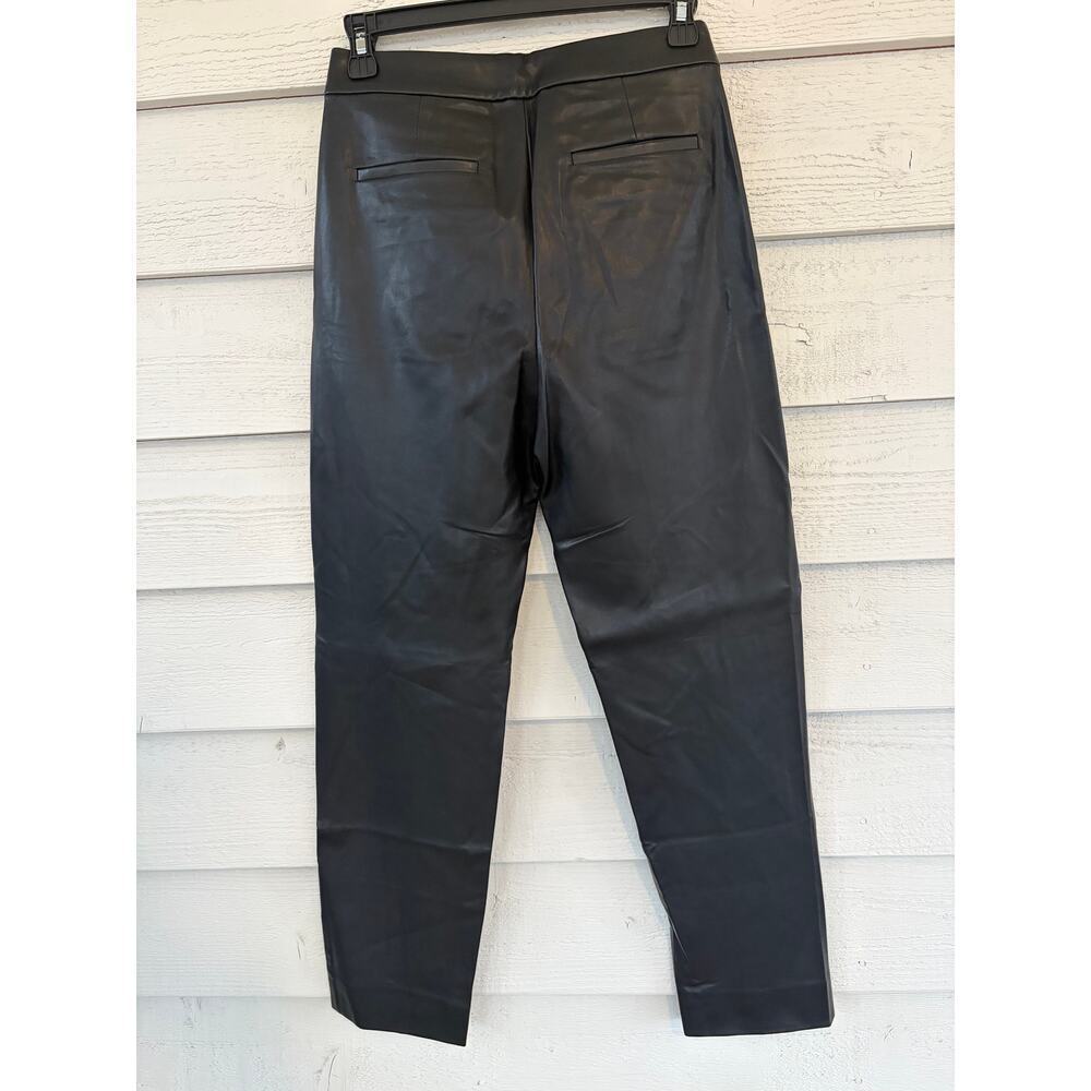 J.Crew Kate Black Faux Leather Pants Size 00 NWT Perfecting Pockets Slim Fit - Picture 11 of 11